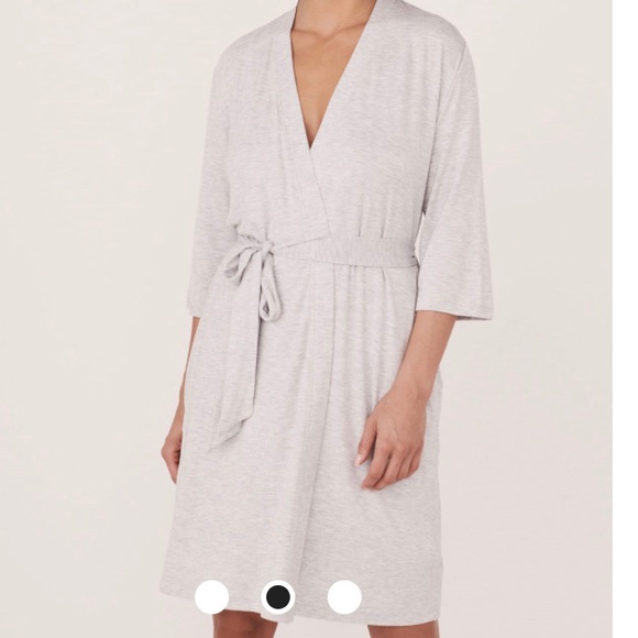 La Vie En Rose Other - NWT La Vie En Rose grey rayon robe with tie